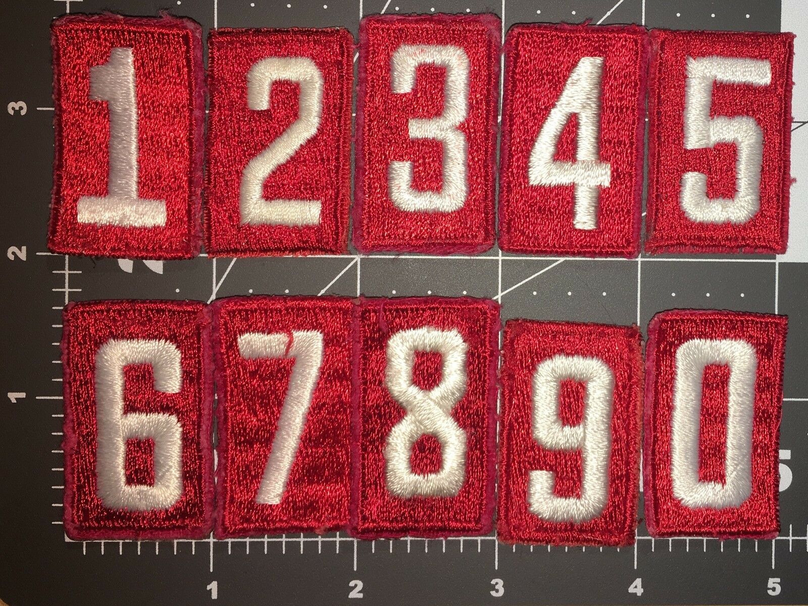 Bsa Boy Scout Of America Vintage Embroidered Red Troop Numbers Used