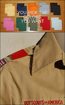 Lot Of 5 Pairs  Bsa Boy Cub Scout Uniform Shoulder Loops Epaulet U Pick Colors!!