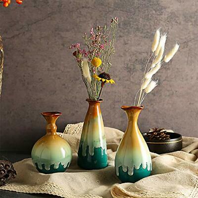 Three-piece Ceramic Vase, Special Design Style With Color Mixing, Smooth And