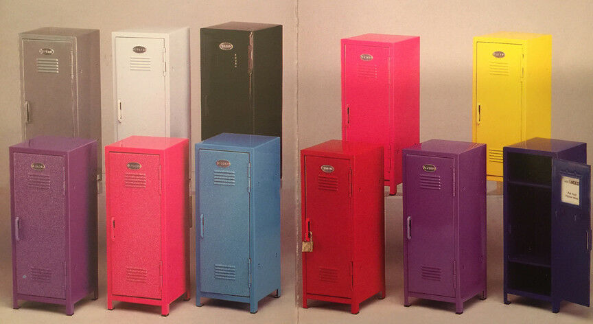 Kids Mini Metal Locker Kids Treasure Box 4.25"w 4.50"d 10.75"h 11 Colors, Ss622