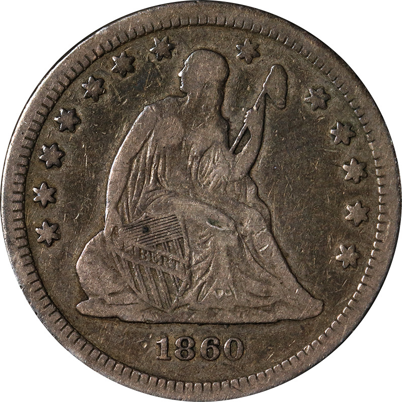 1860-p Seated Liberty Quarter Great Deals From The Executive Coin Company