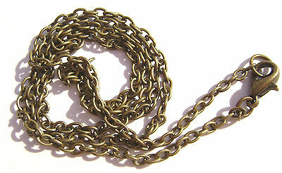 Chain Necklace Handmade All Sizes 16-50 Bronze Antiqued Brass Steel, 5 Or 1 Qty